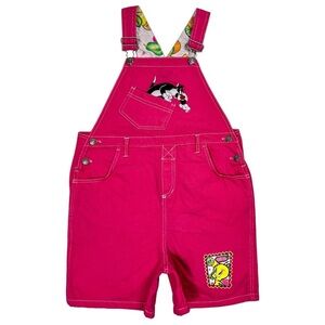 Vintage Looney Tunes Shortall Denim Overalls
